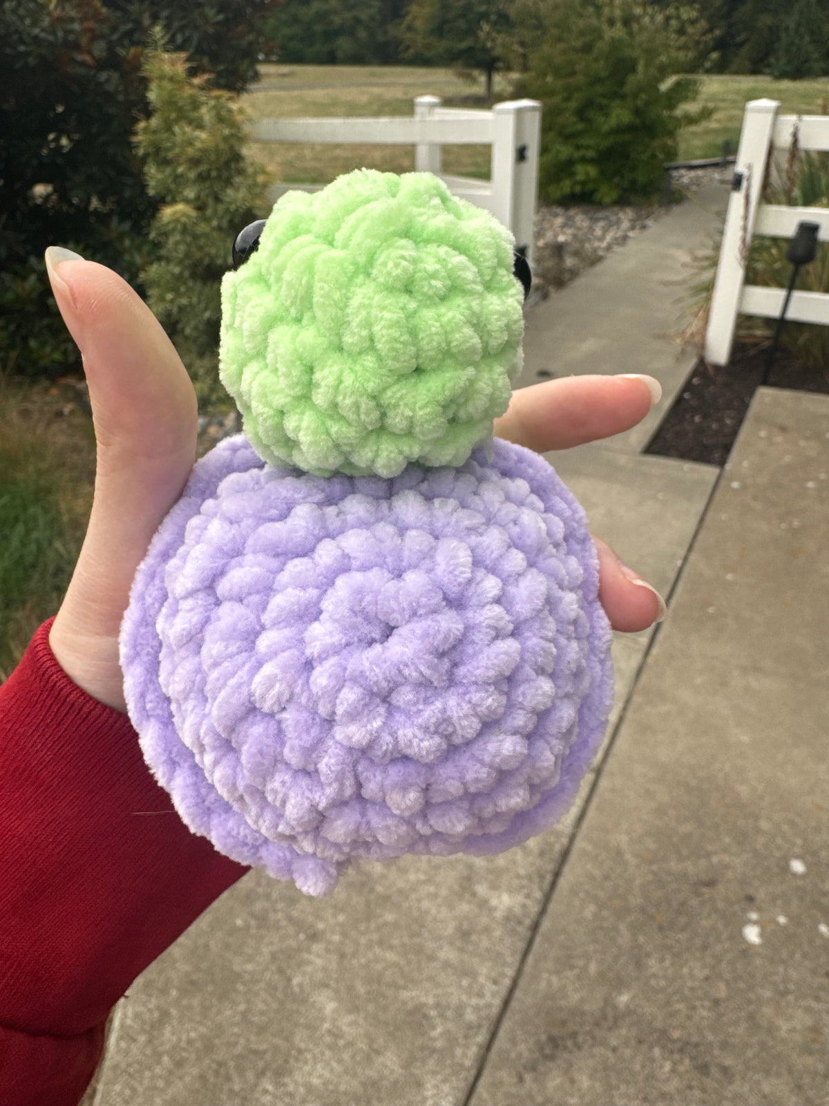 Crochet Handmade Amigurumi Tortoise Plushie (Lavender Shell)