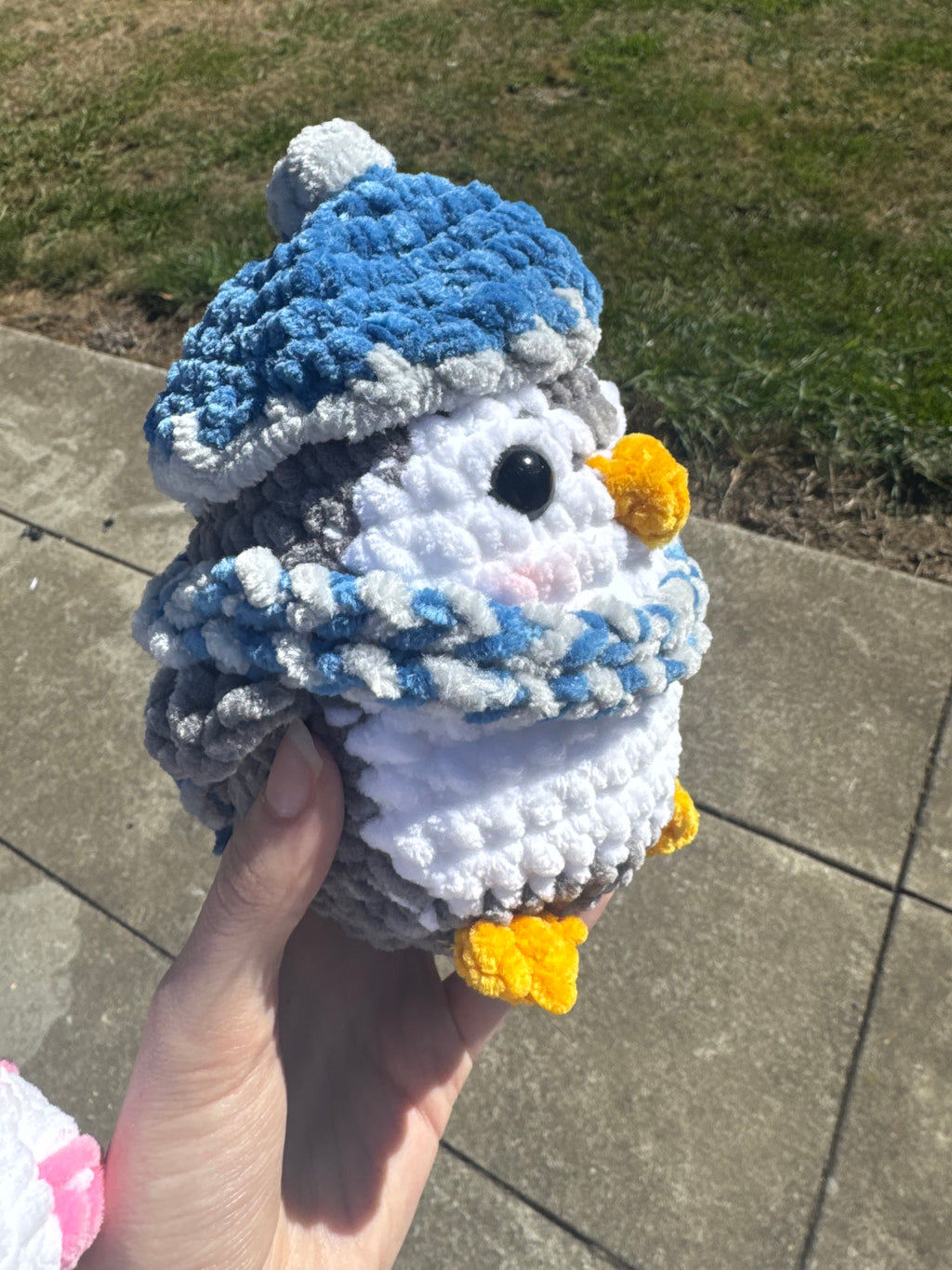 Penny the penguin (dressed) crochet Amigurumi plushie