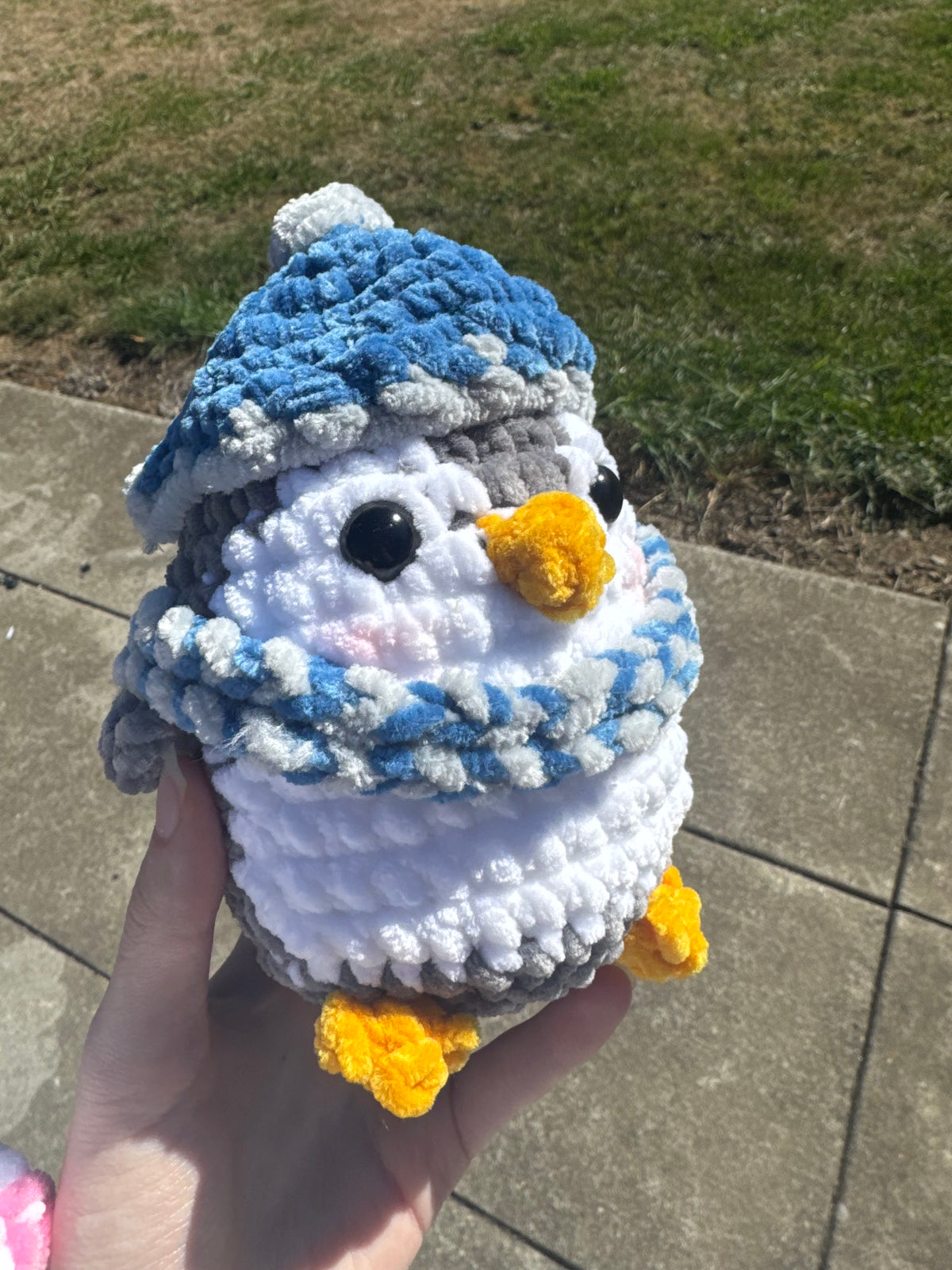 Penny the penguin (dressed) crochet Amigurumi plushie