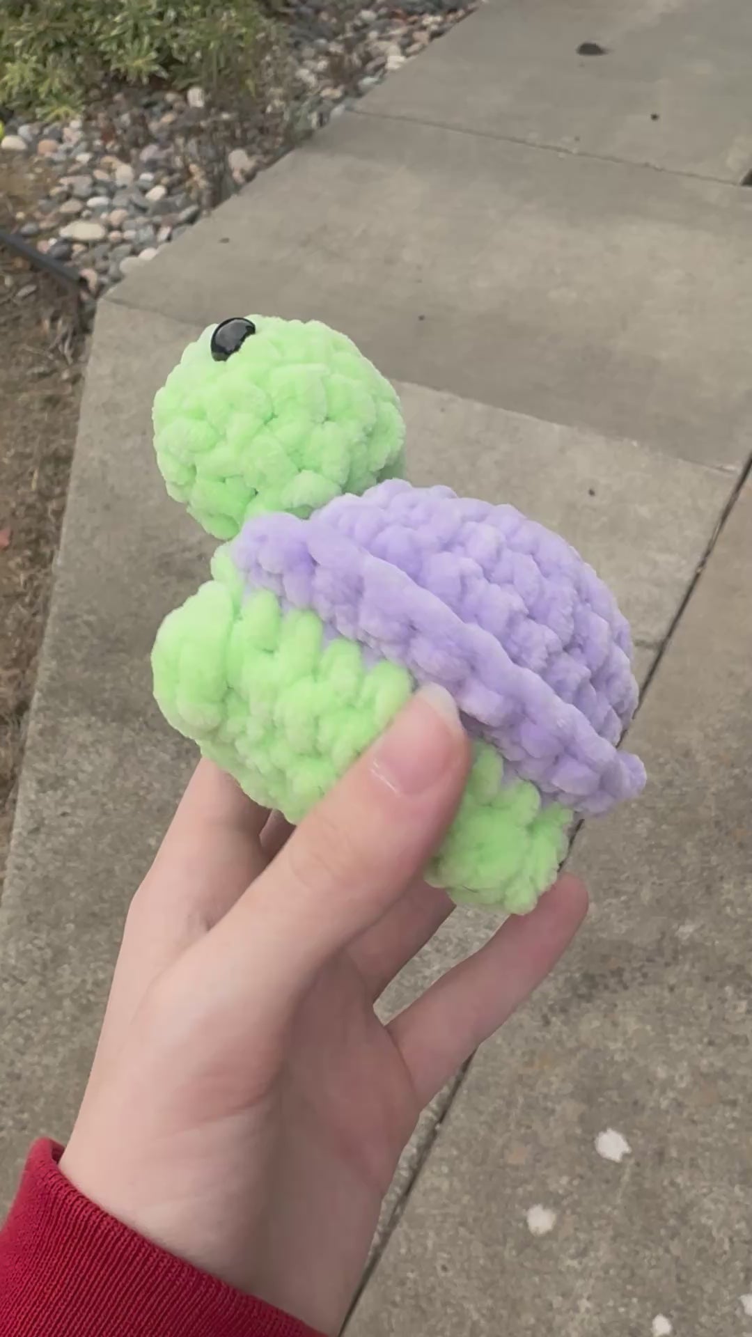 Crochet Handmade Amigurumi Tortoise Plushie (Lavender Shell)